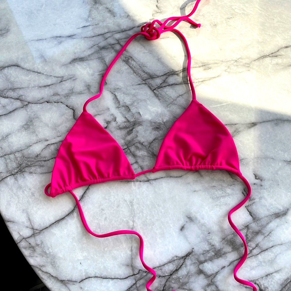 MIKOH swimwear bikini top. Size Large but runs small. Gorgeous magenta color